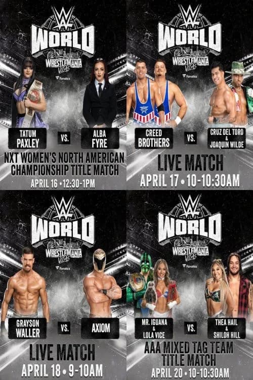 LIVE matches from WWE World: April 19, 2026 Part 1 poster